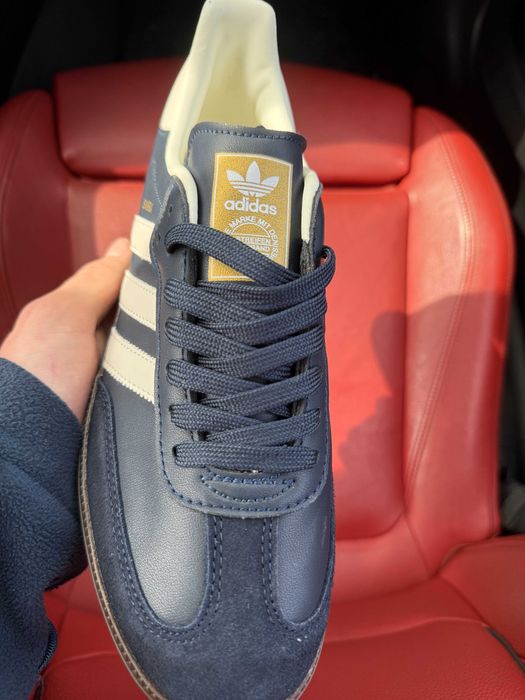 (ОПЛАТА ПІСЛЯ ОГЛЯДУ)Adidas Samba Blue White Адідас Самба Синьо-білі