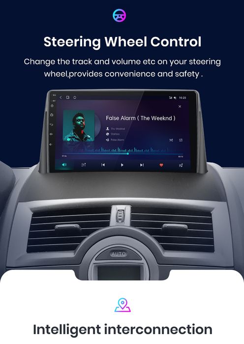 Rádio 9" android 2/32GB Renault Megane 2 CARPLAY WIFI GPS Novo