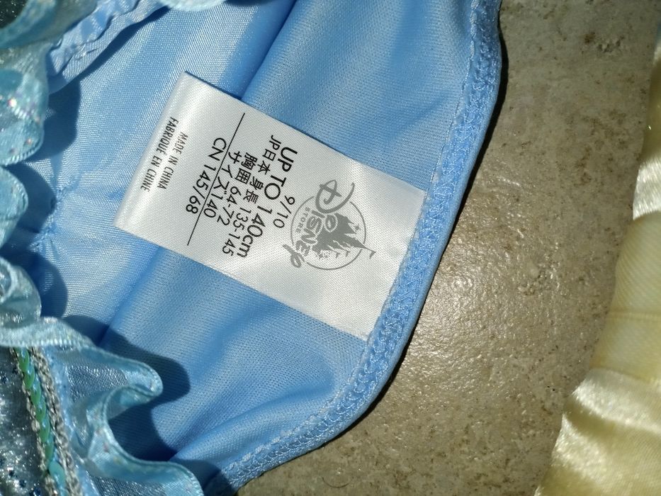 Vestido da princesa Cinderela Disney 9-10 anos