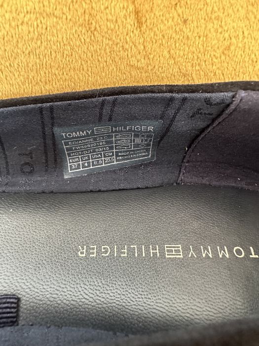 Tommy Hilfiger balerinki, czarne, skora