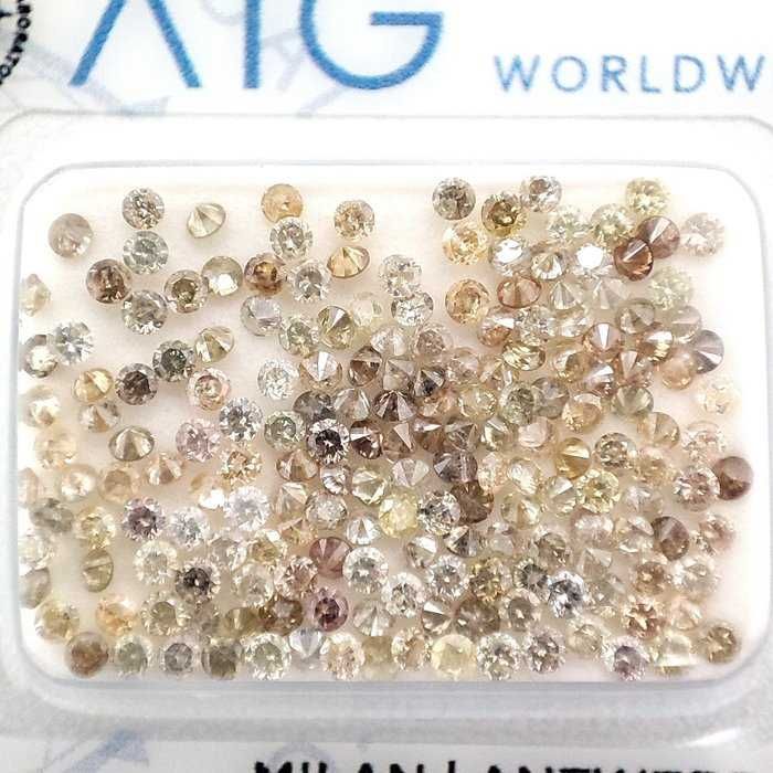 185 pcs Diamantes - 2.00 ct - Redondo - Mix Colors - VS2 - 13