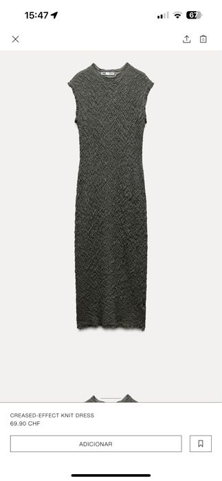 Vendo vestido efeito creased verde