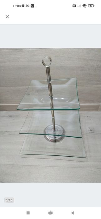 Relaxdays Patera szklana 3 poziomy kwadrat 30 cm

Używana.

Opakowanie