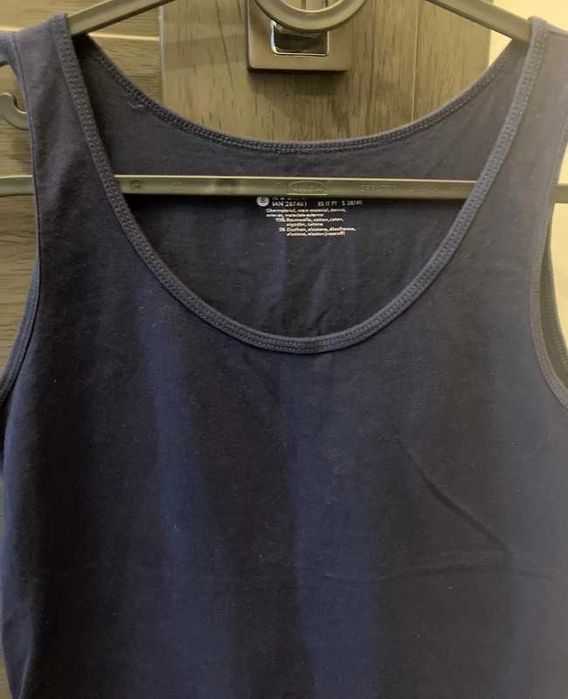 Sportowy komplet tank topów granat/fiolet S/36 Esmara, bawełna/elastan