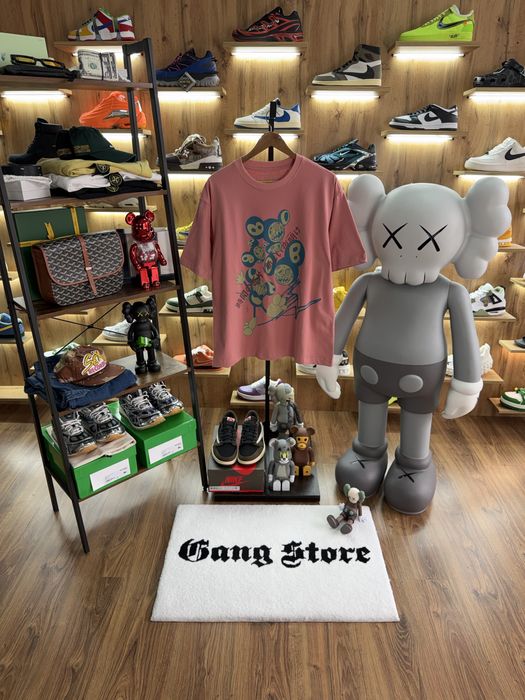 Футболка Travis Scott x Fragment x Takashi Murakami Faded Pink