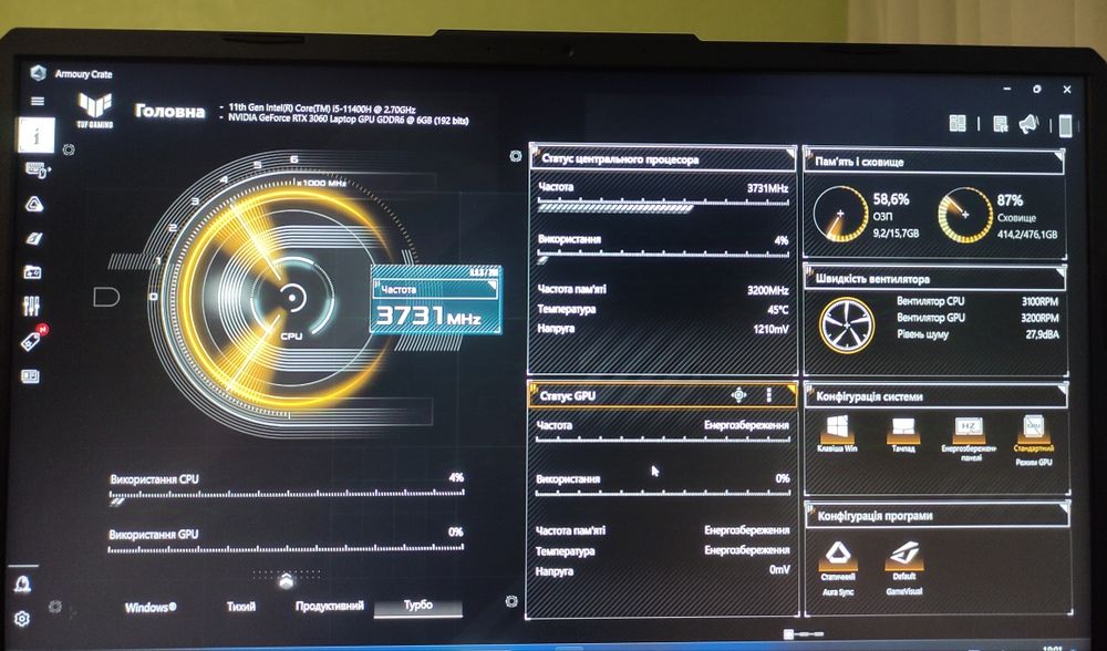 ASUS TUF Gaming F15 FX506HM RTX 3060 i5 11400H 144hz ігровий ноутбук