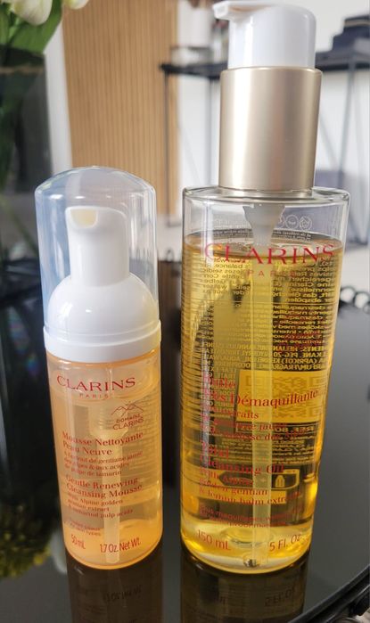 Clarins olejek i pianka