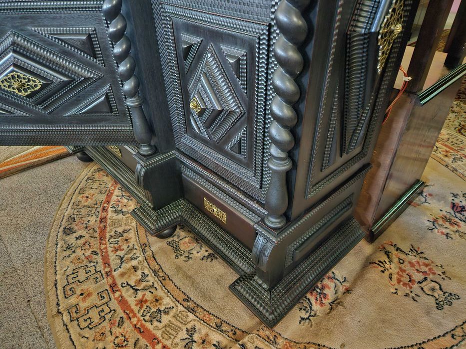 Livreiro antigo em madeira maciça - Muito bom estado geral