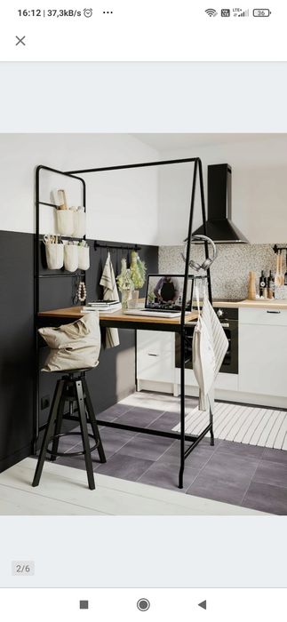 Stół wysoki z drabinkami Ikea nowy