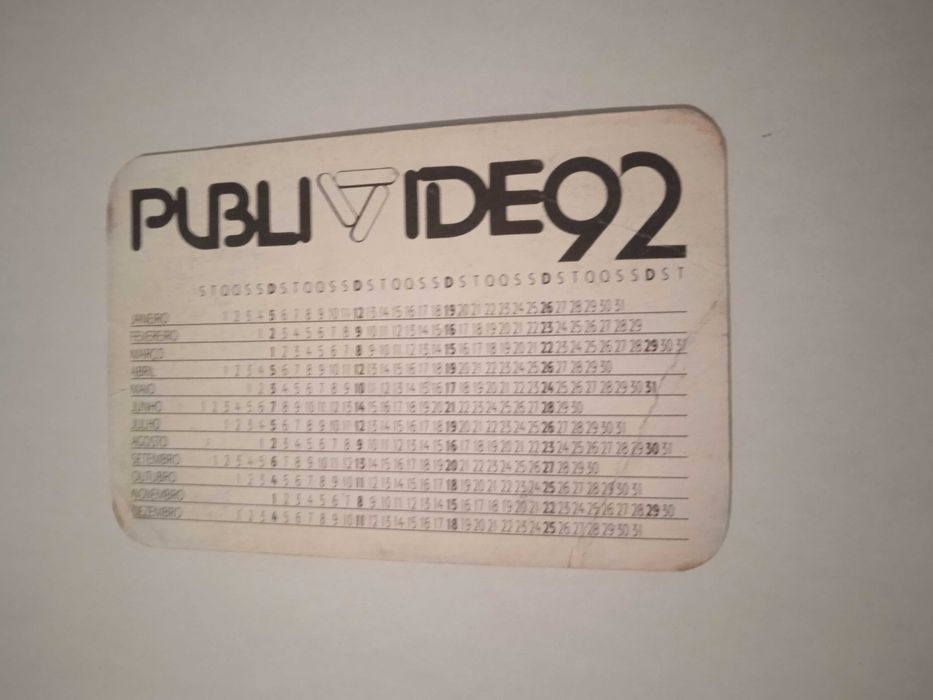 Calendário Predador 2 1992
