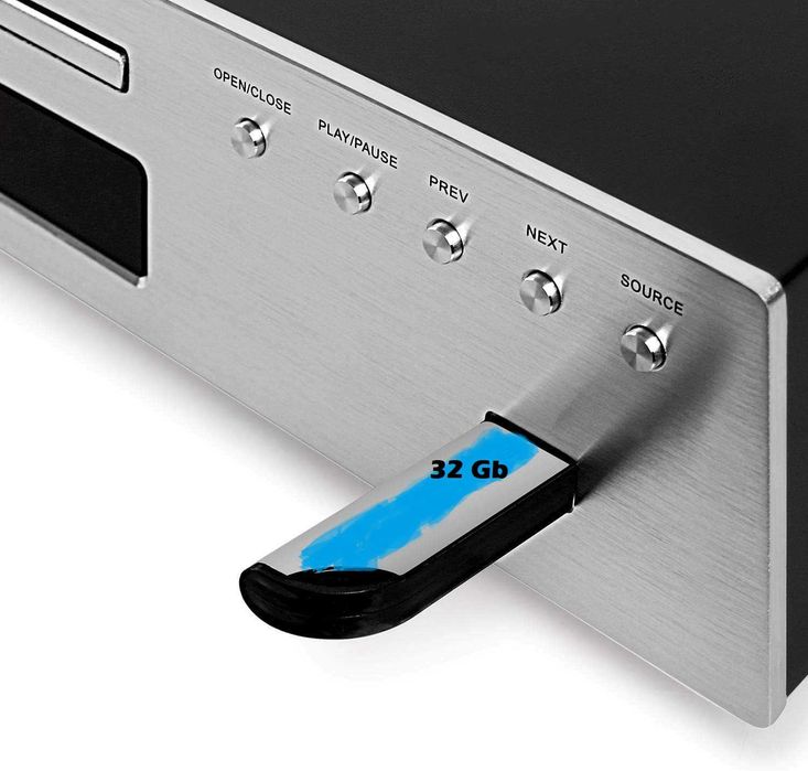 Colunas-Amplificador-CD player da marca alemã AUNA