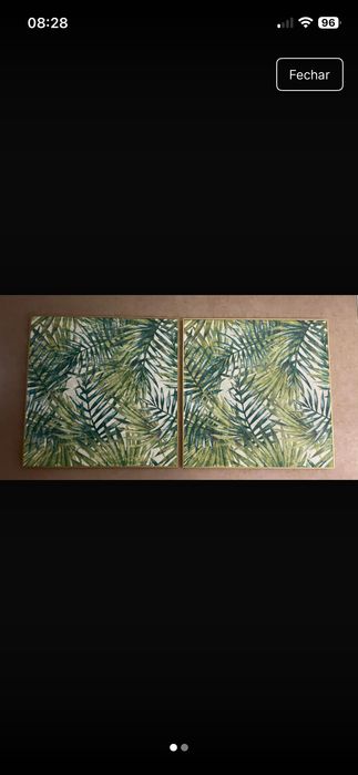 Moldura em tons de verde