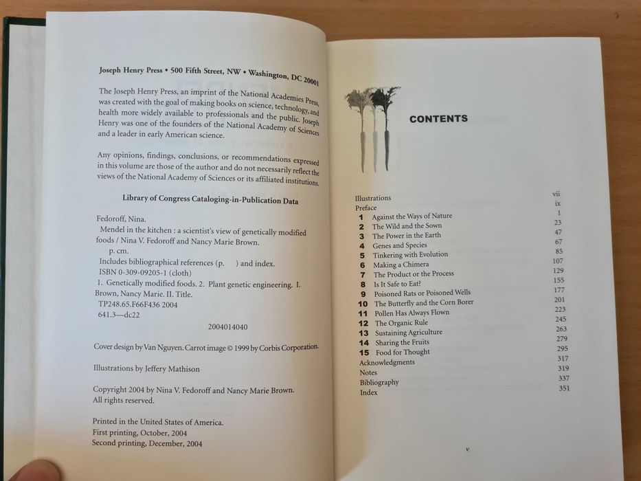 Livro "Mendel in the Kitchen" de Nina Fedoroff