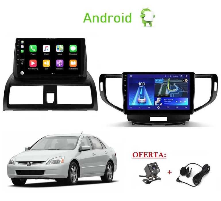 (NOVO) Rádio 2DIN • HONDA Accord • (2002 a 2012) • Android [4+64GB]