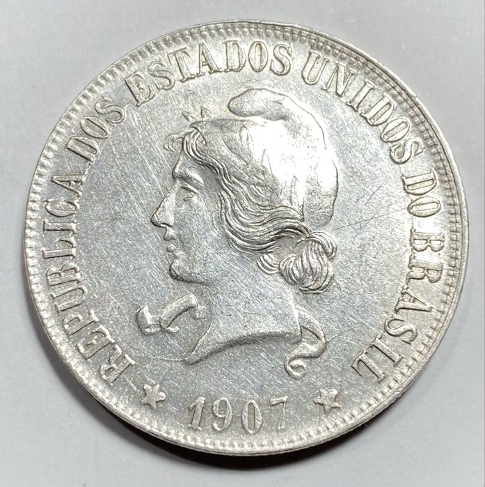 Moeda 1778 - Brasil 2000 Reis 1907 Prata