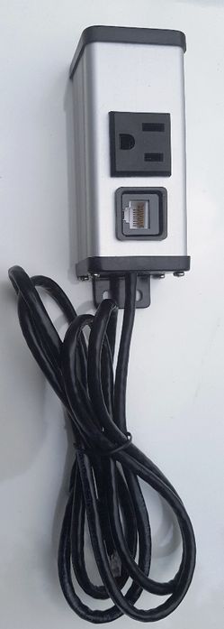 Calha alumínio c/ 1 tomada RJ45 - EUA