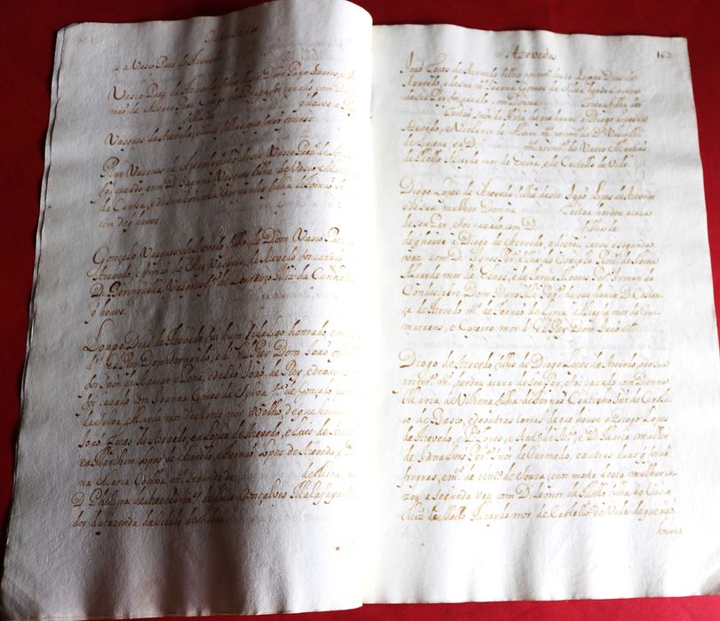 Título dos Azevedos manuscrito linhagem Sisto Tavares S.XV