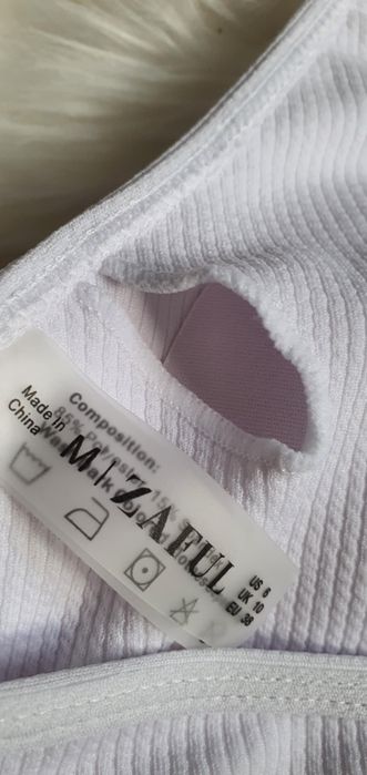 NOWY komplet bikini Zaful – biały – rozmiar M (EU 38)
