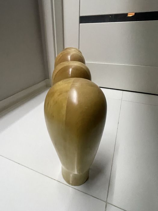 Pogłowie bukowe , Głowa z drewna litego , Art deco , Unikat