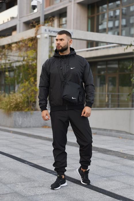 РОЗПРОДАЖ! Комплект jacket windrunner чоловічий чорний