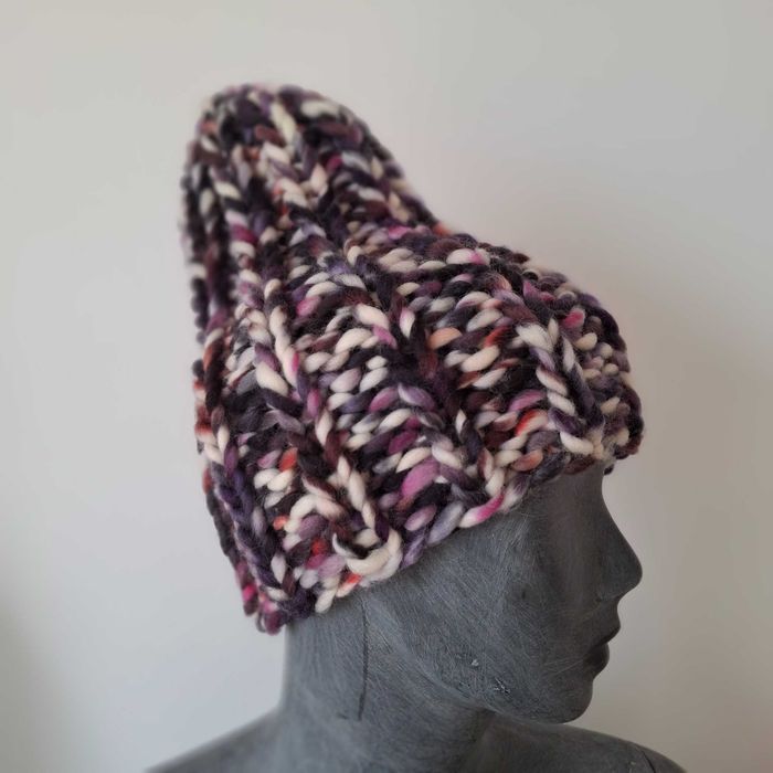 czapka handmade wełna merino