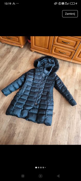 Granatowy płaszczyk damski rozmair xl