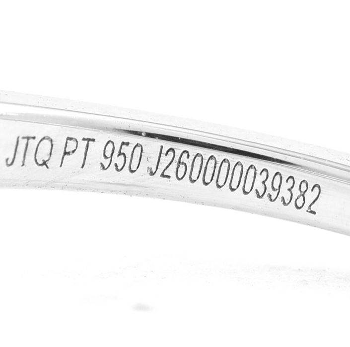 1,34 Quilates Totais Anel de Platina 950 com Safira Natural