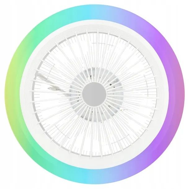 WS-FPZ170-50R-BK bez łopatkowy wentylator sufitowy z oświetleniem LED