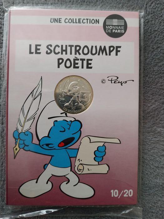 Moedas de franca 10€ prata