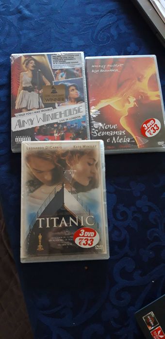 DVDs embalados - nunca abertos