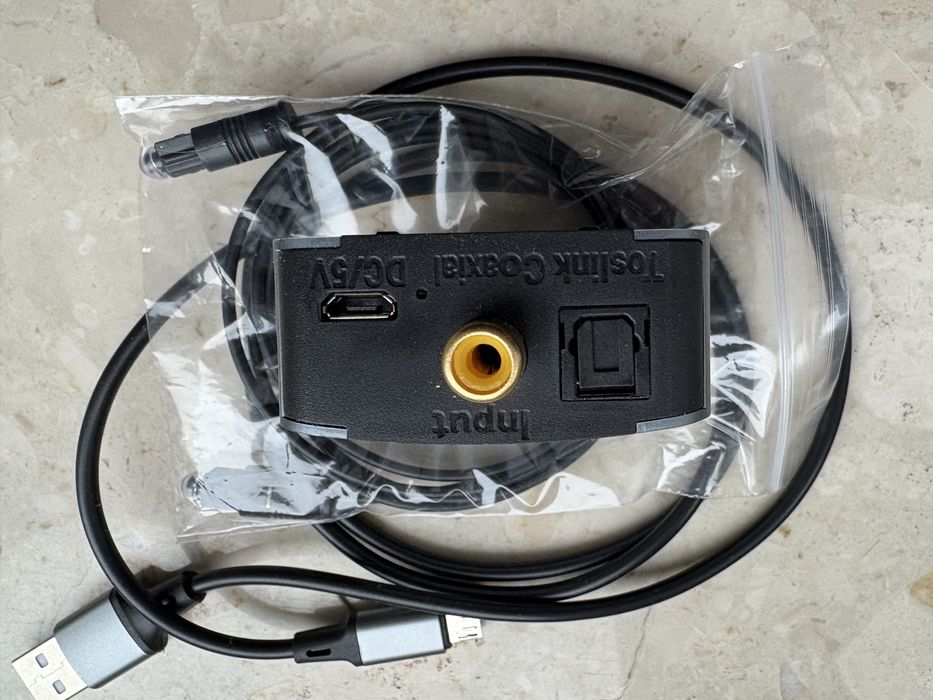Konwerter audio toslink /RCA (chinch) / mini jack