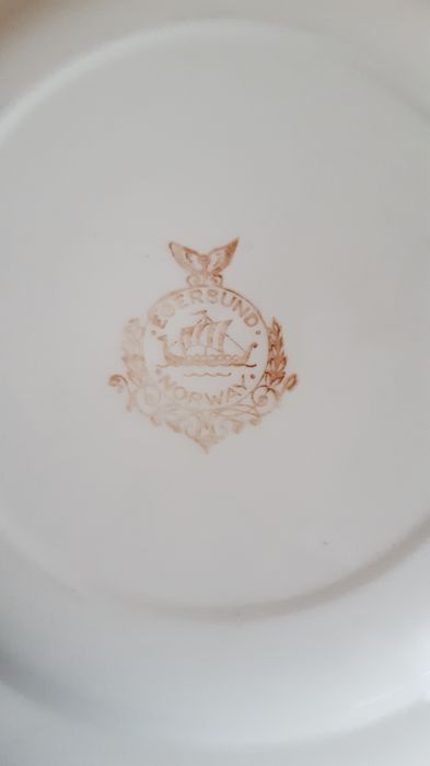Talerz Egersund porcelana Norwegia