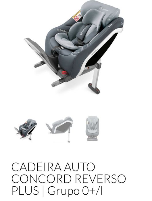 Cadeira auto grupo 0/1 concord reverso plis