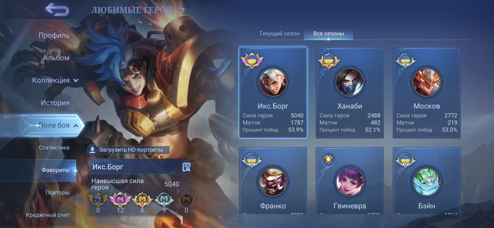 Аккаунт Mobile legends