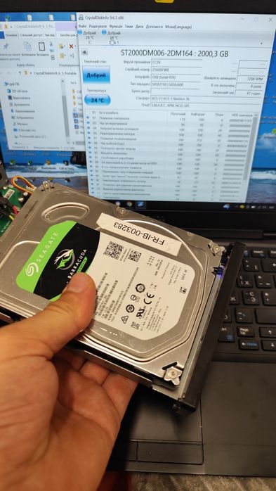 Шдд на 2 террабайти та на 1 террабай 2000 гігабайт Seagate baracuda