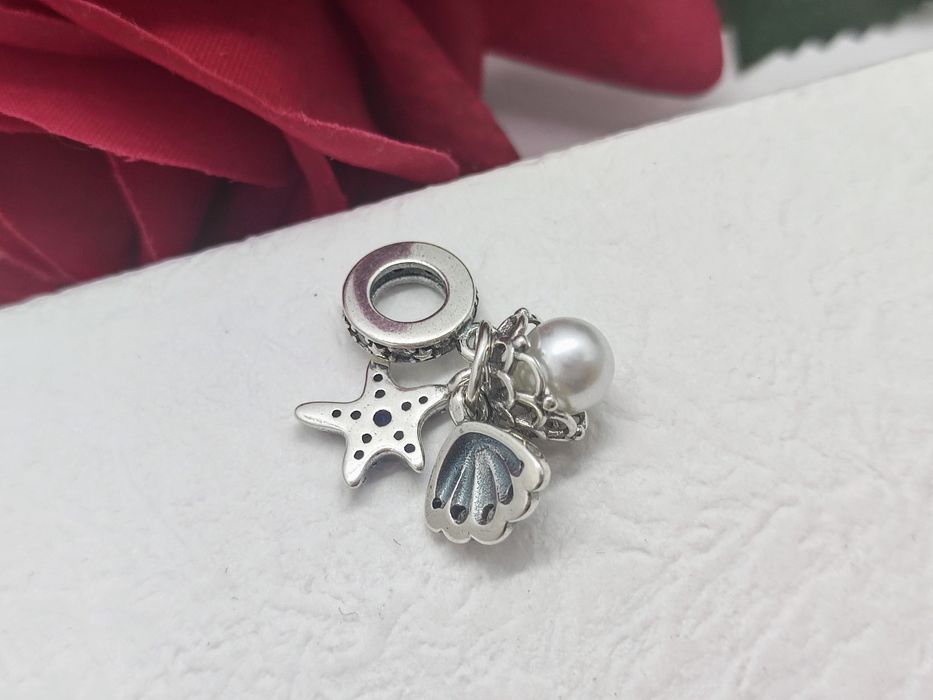 Charm's zawieszka potrójna perła srebro S925