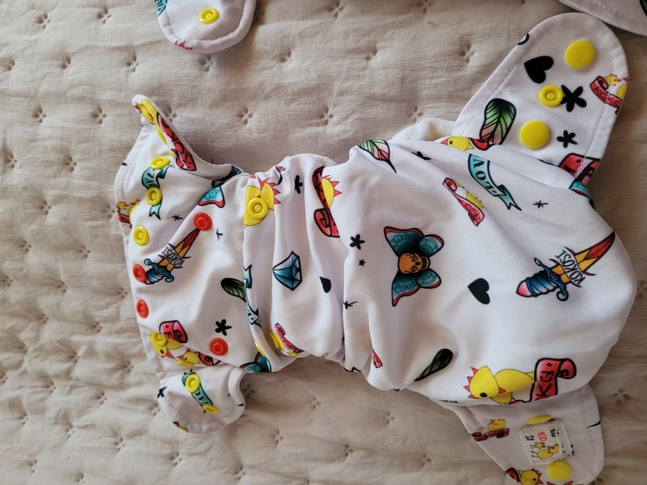 Pieluchy pieluszki wielorazowe Kokosi Aio Os czaszki