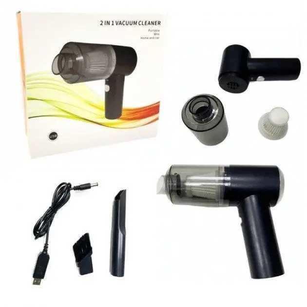Автомобільний портативний бездротовий порохотяг 2 in 1 Vacuum Cleaner