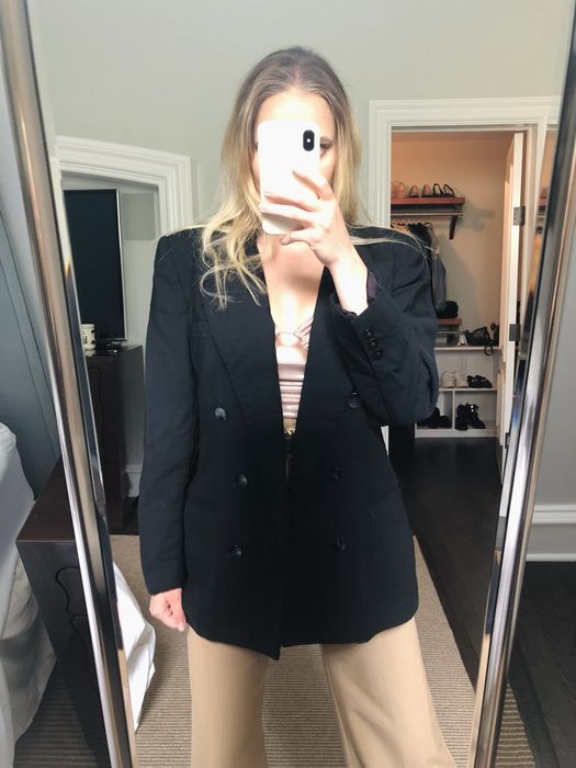 Czarna marynarka Talbots USA 38 (M) puffki wełna