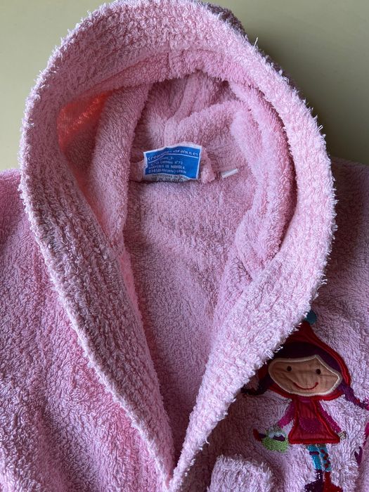 Халат бавовна від 2 до 4 років з капюшоном на поясі