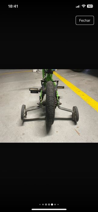 Bicicleta criança verde