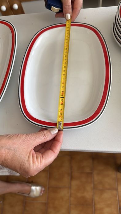 Serviço de Jantar SPAL Vermelho e Branco