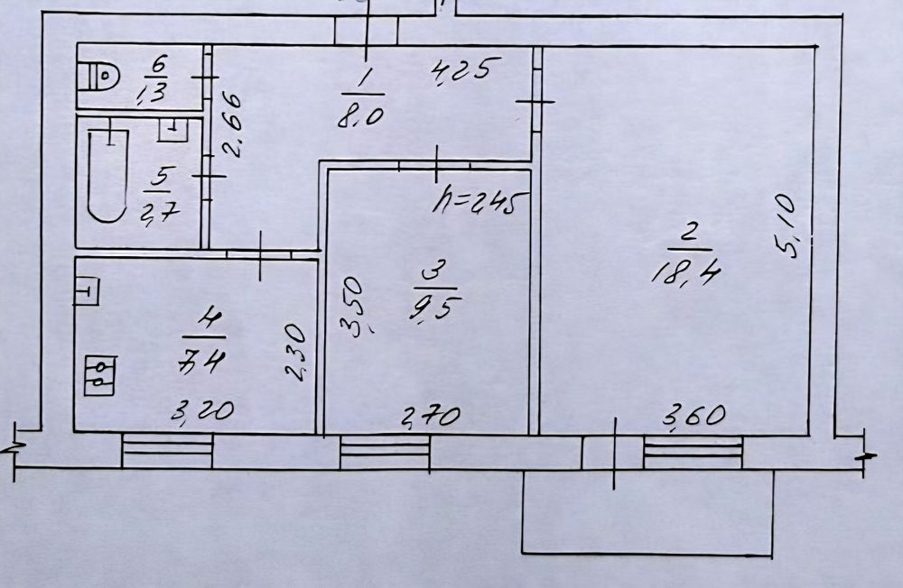 Продаж 2к. чешка, Супрунівка, автономне опалення.  по "Є відновлення"