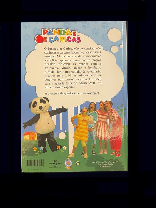 Livro infantil criança Panda e os Caricas - As Profissões