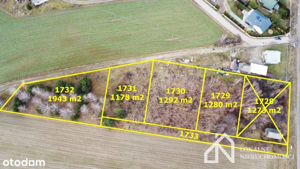 NOWE CENY-TYLKO 60 ZŁ/M2 - 4 działki w Nowych Okninach na sprzedaż!