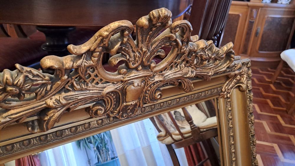 Espelho talha dourada