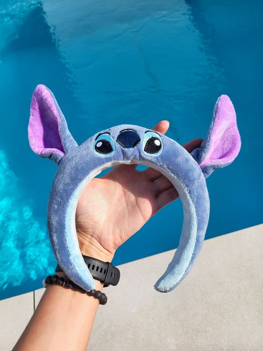 Обруч стіч, обруч з вушками стич, крабік стіч, для волосся ліло і стіч