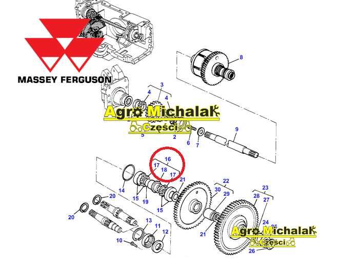 Tuleja wałka WOM MF 3635, 3645, 3655, 3670, 3690, 8110, 8160,