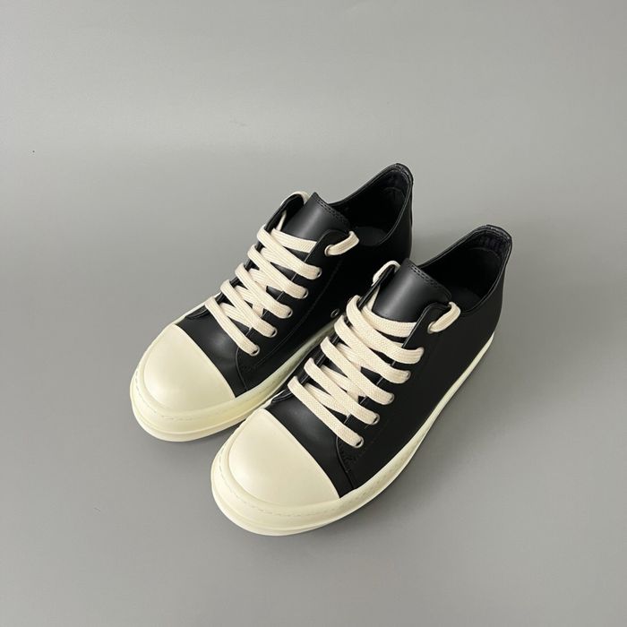 Нові Кеди Rick Owens Ramones Low Black/Milk Leather/size 40-44/Преміум якість!