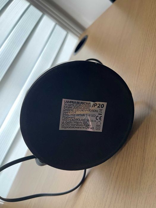 Lampa biurkowa + Lampa podłogowa czarna loft
